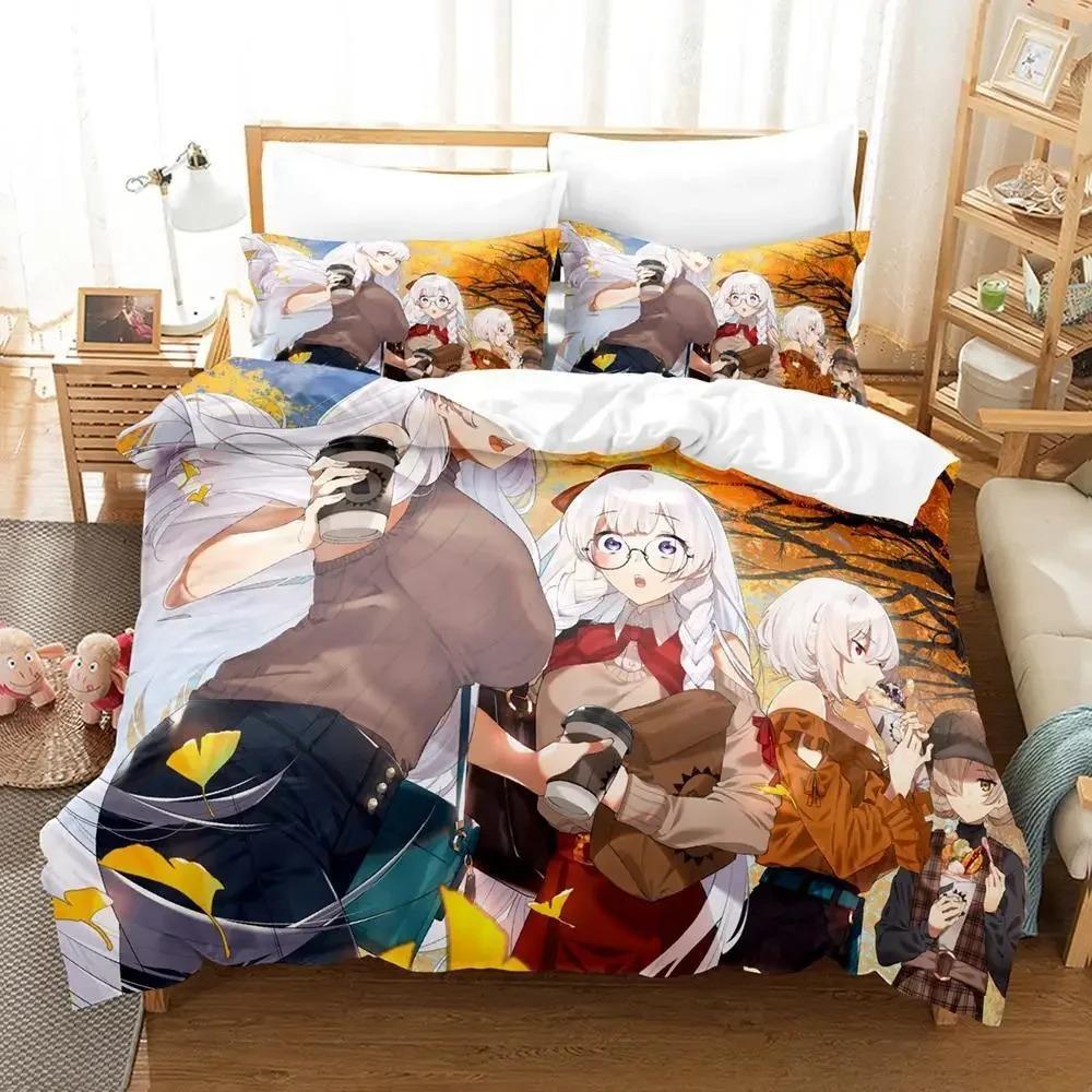 Sexy Azur Lane Sirius 3D Print Bedding Set Cartoon Anime Duvet Cover Adult Kid Bedroom Game Girl