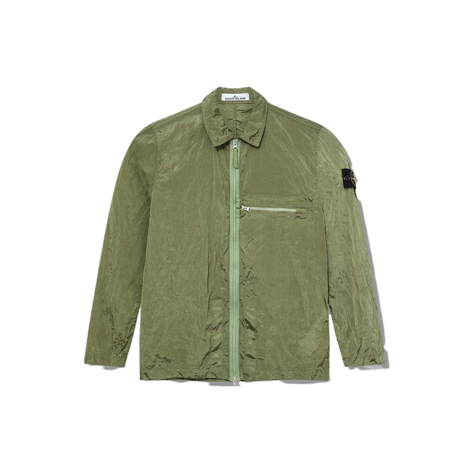 Stone Island Men's Green Metal Overshirt Sage Tops 781510919-V0055 Cm