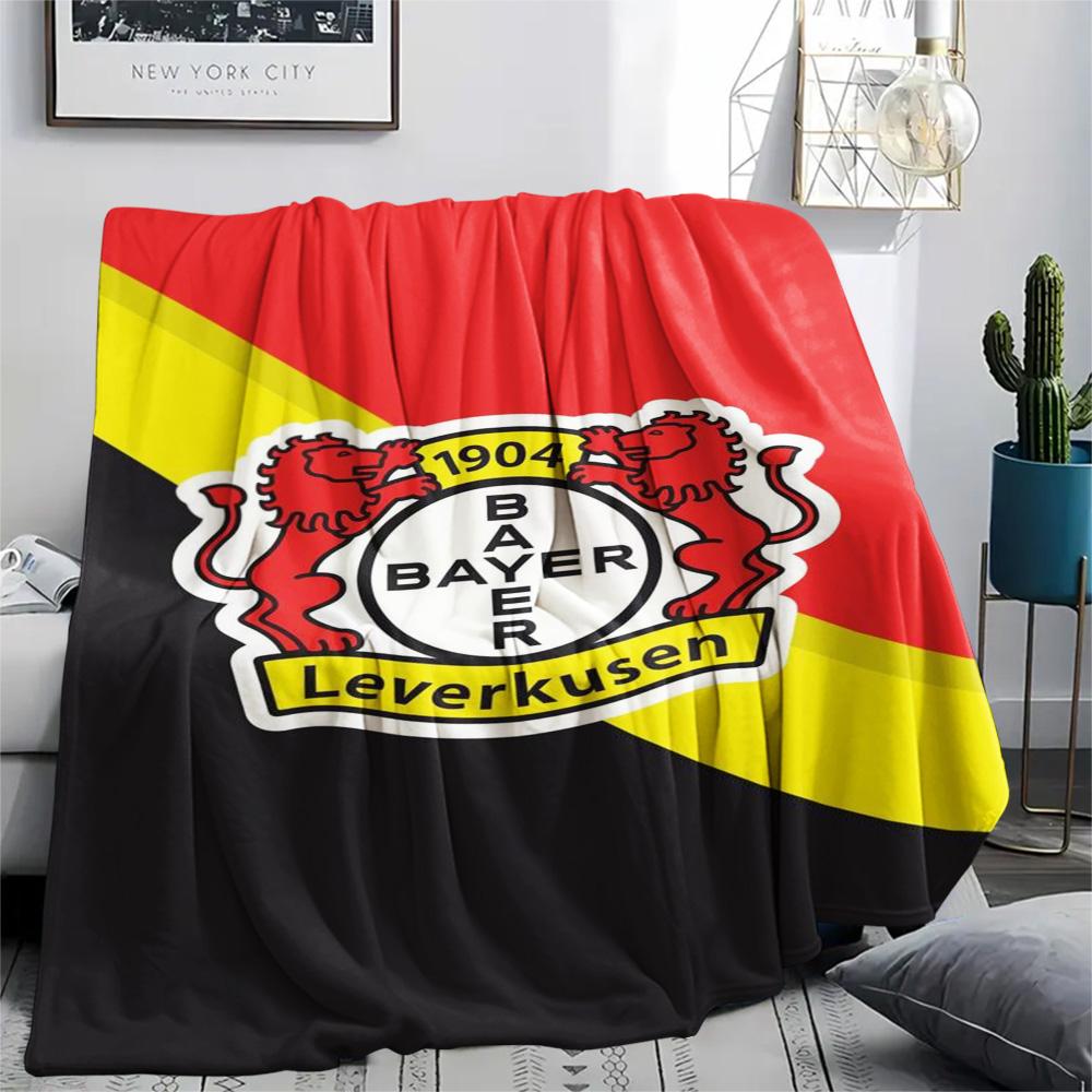 1Pc Bayer 04 Leverkusen Print Flannel Blanket High Quality Warm Comfortable Cover for All Seasons Perfect for Gifts Home Decor
