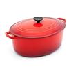 Le Creuset Oval Cocotte 25 Cm Cherry Red Cast Iron Enamel Pot Gas IH Oven Compatible
