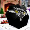 Umbrella with Cool Black Hawk Head Emblem Yellow Eyes Print, Windproof Travel Umbrella for Men, Outdoor Nature Gear