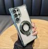 Luxury Design Magnetic Bracket Anti-Drop Plating TPU Cover Phone Case for Samsung S24 Ultra S23 Ultra S22 Ultra Note 20Ultra