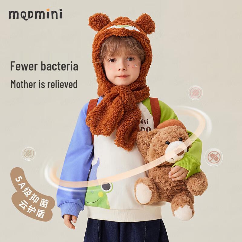 MQDMINI Boys' Cartoon Contrast Raglan Sweatshirt