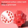 Spiky Chili Dog Chew Toys Toy, Treat Dispenser Shaped Enrichment Interactive Rubber Toy for Teeth Cleaning, Mental Stimulation Anxiety Relief