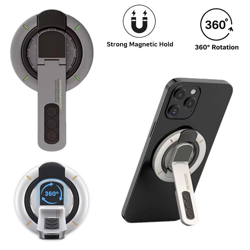 360 Degree Rotatable Magnetic Phone Holder Stand Folding Finger Ring Cellphone Kickstand for iPhone 17 16 15 14 Samsung Xiaomi