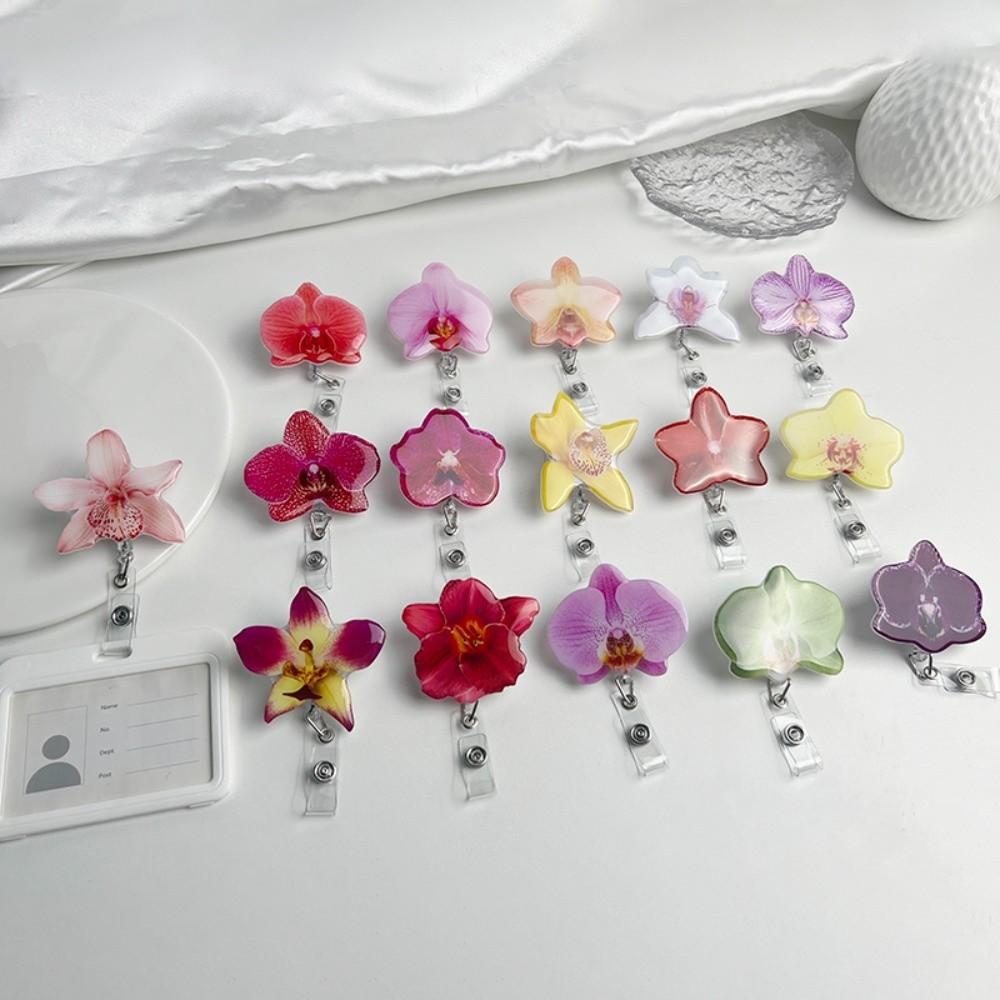 Acrylic Resin Holder Clip Durable Name Tag Badge New ID Badge Reel Office Employee