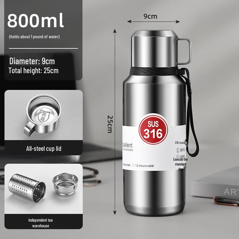 Shangqi Portable Vacuum Insulated Stainless Steel Water Bottle