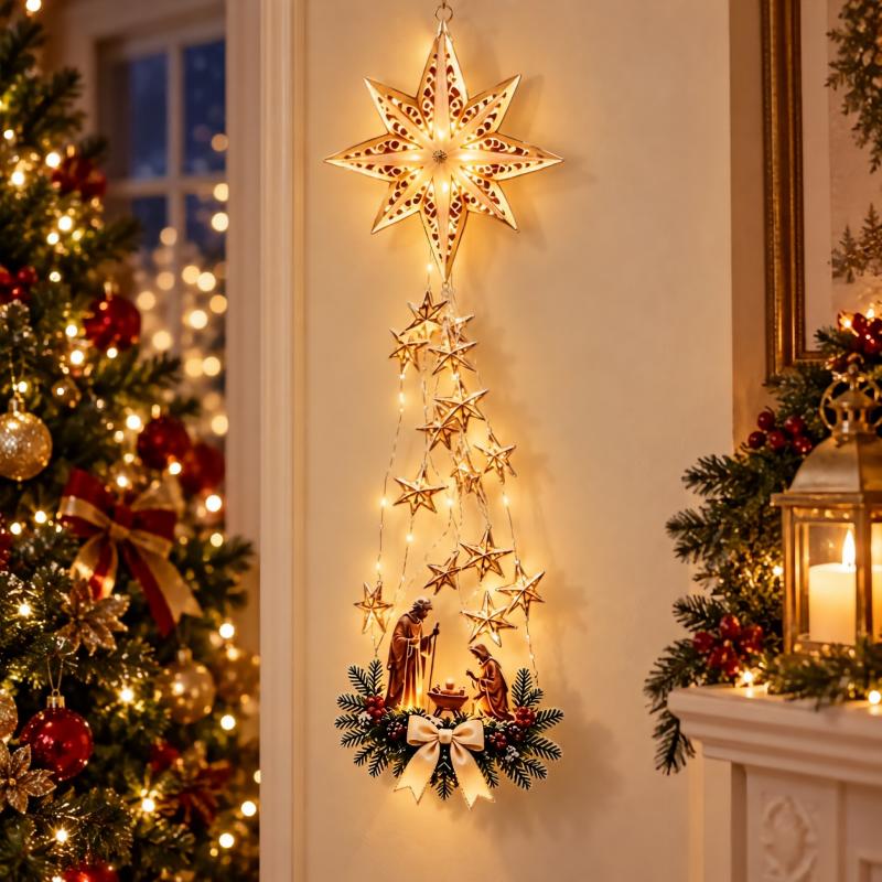 DIY LED Christmas Decorations 2026 Santa Claus Hat Hanging Ornament Decor Xmas Outdoor Ornament Home Decor Navidad Gift