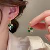 2026 Elegant Four-Leaf Clover Earrings: Stylish Gold Studs & Ear Clips for Women