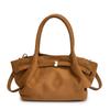 Niche design suede portable tote bag trendy retro wing bag pleated large capacity underarm shoulder bag