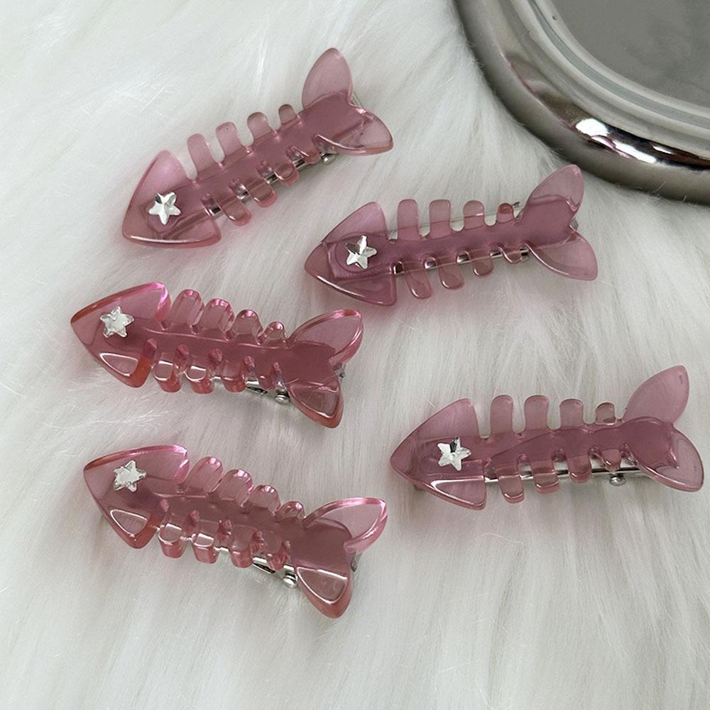 Y2K Rosa Kleiner Fisch Stachel Süße Süßigkeitenfarbe Lustige Clips Design Sinn Pony Seitenclip Neues Haar Zubehör Neu