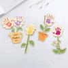 Hand Painted Mother's Day Plaque Decoration Ornament Flower Table Decor Mom Gifts Wooden Flower Craft Spring Decoration