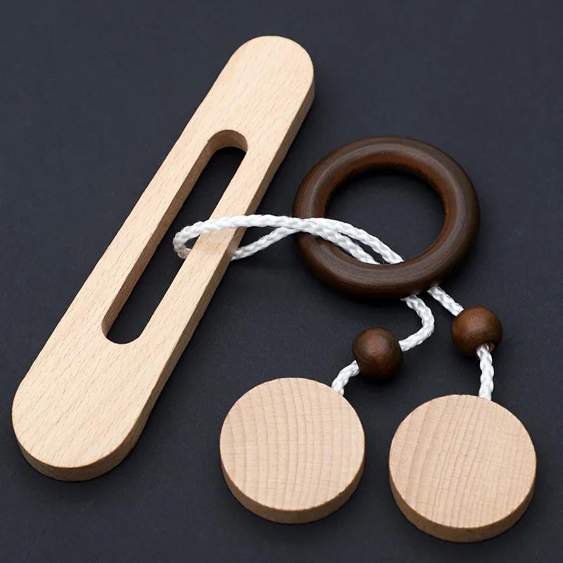 Ancient Chinese Wooden Ring Puzzle, Brain Challenge Unlocking Game For Logic Training, Hands-On Learning Toy For Teens & Adults