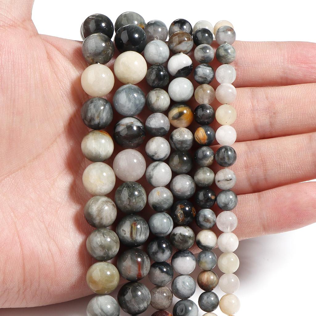 6 8 10mm Natural Stone Beads Eagle Eye Round Loose Spacer Gemstone Beads For Jewelry Making DIY Bracelet Necklace Accessories
