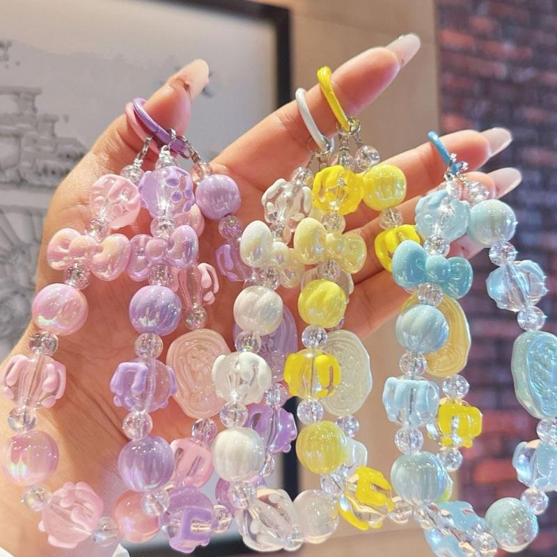 Eye Catching Mobile Phone Chain Handmade Beaded Cellphone Lanyard For Women Girls Telephone Strap Jewelry Drop-resistant