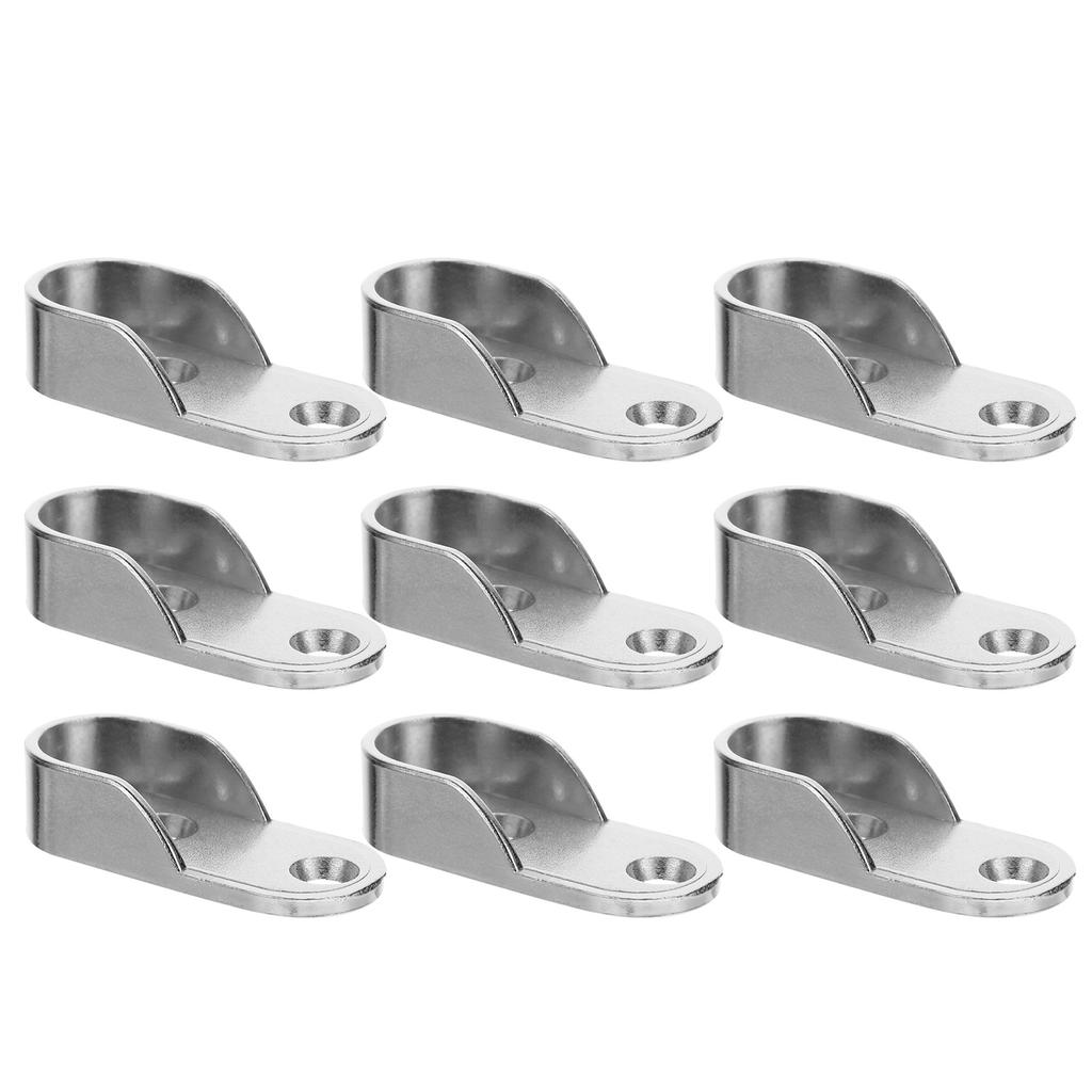 12pcs Rod Socket Iron Wardrobe Closet Flange Strong Load Bearing Capacity Easy Install Closet Rod Holder Bracket Hardware