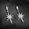 2025 New Luxury Star-shaped Design Silver Color Korean Earrings for Women Anniversary Gift Jewelry Wholesale E5890