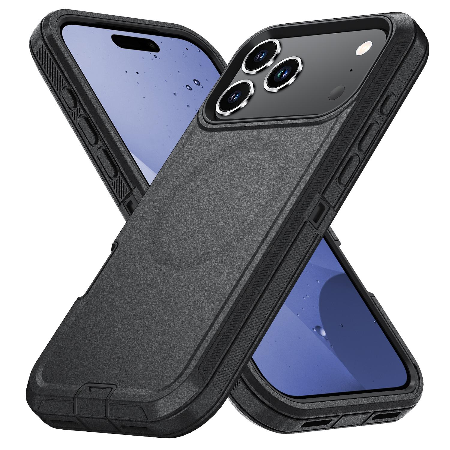 

Heavy Duty Hybrid OTT Armor Hard PC+TPU Cover for IPhone 17 Air 16 Plus Pro Max Box Magnetic Charging Anti-Drop Protection Case iPhone17 Pro