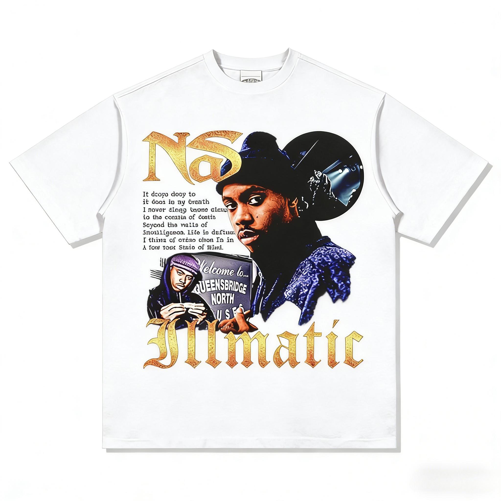 

Nas Illmatic Graphic TShirt Unisexs Womens Oversized Cotton Comfortable Classic Rap Fashion Crew Neck Short Sleeve Tee 4XL