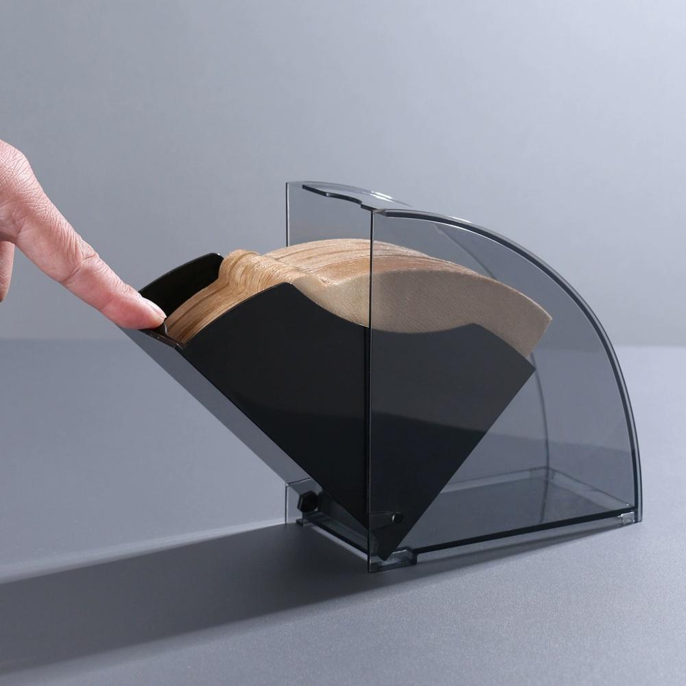 Coffee Filter Paper Dustproof Box V02 Fan-shaped Storage Box Thickened ABS Durable Professional Hand-brewed Coffee Accessories