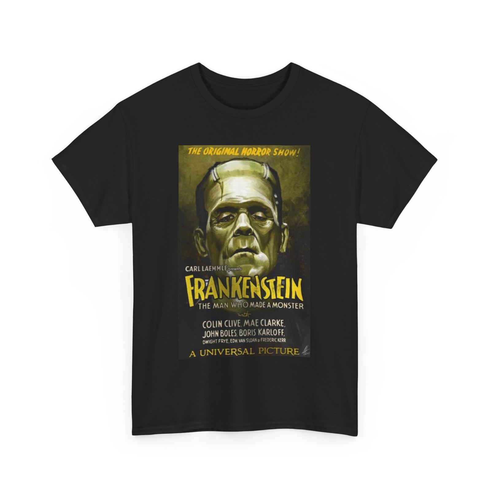 26 Frankenstein Movie Poster Tee Classic Monster Film Tshirt Horror Fan Gift Unisex T-Shirt M
