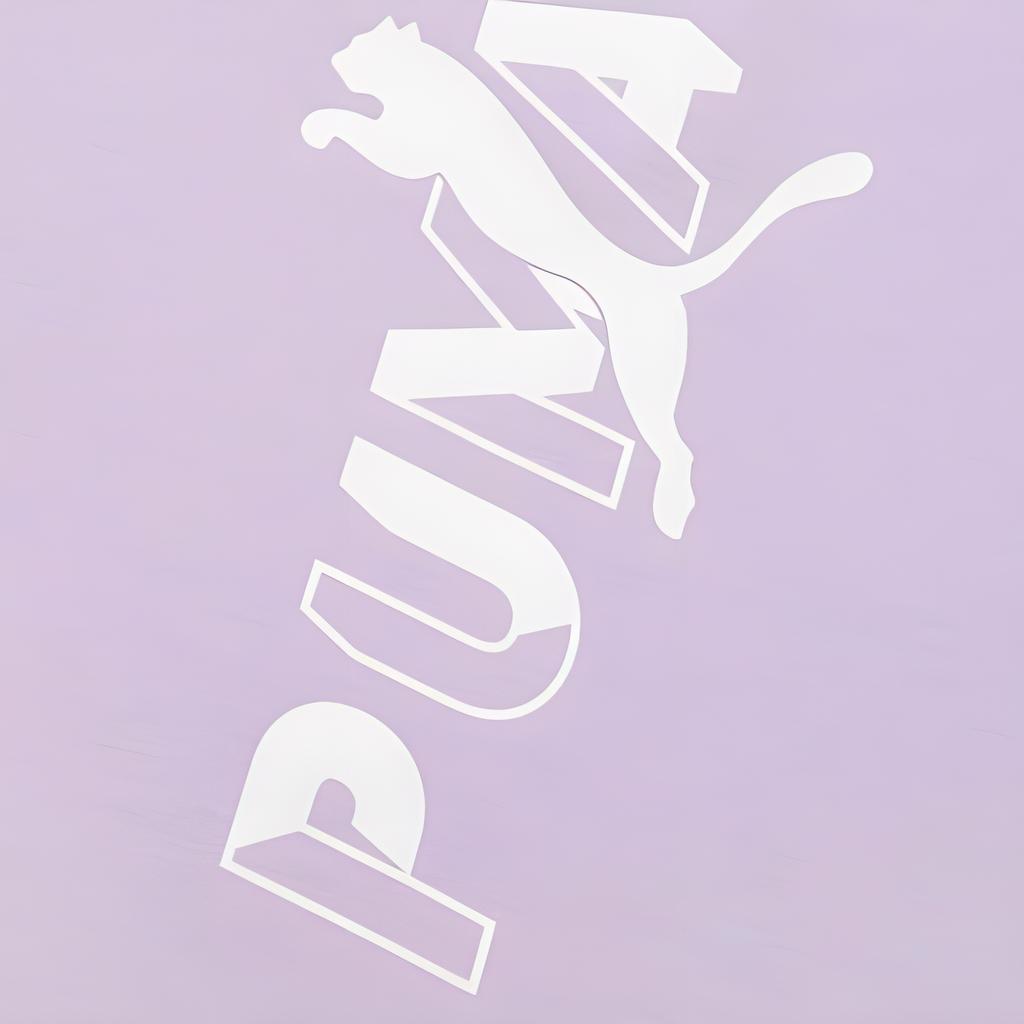 Puma Modernes Sportlogo Print Rundhals Kurzarm T-Shirt Damen Oberteile Hell-Lavendel 585952-16