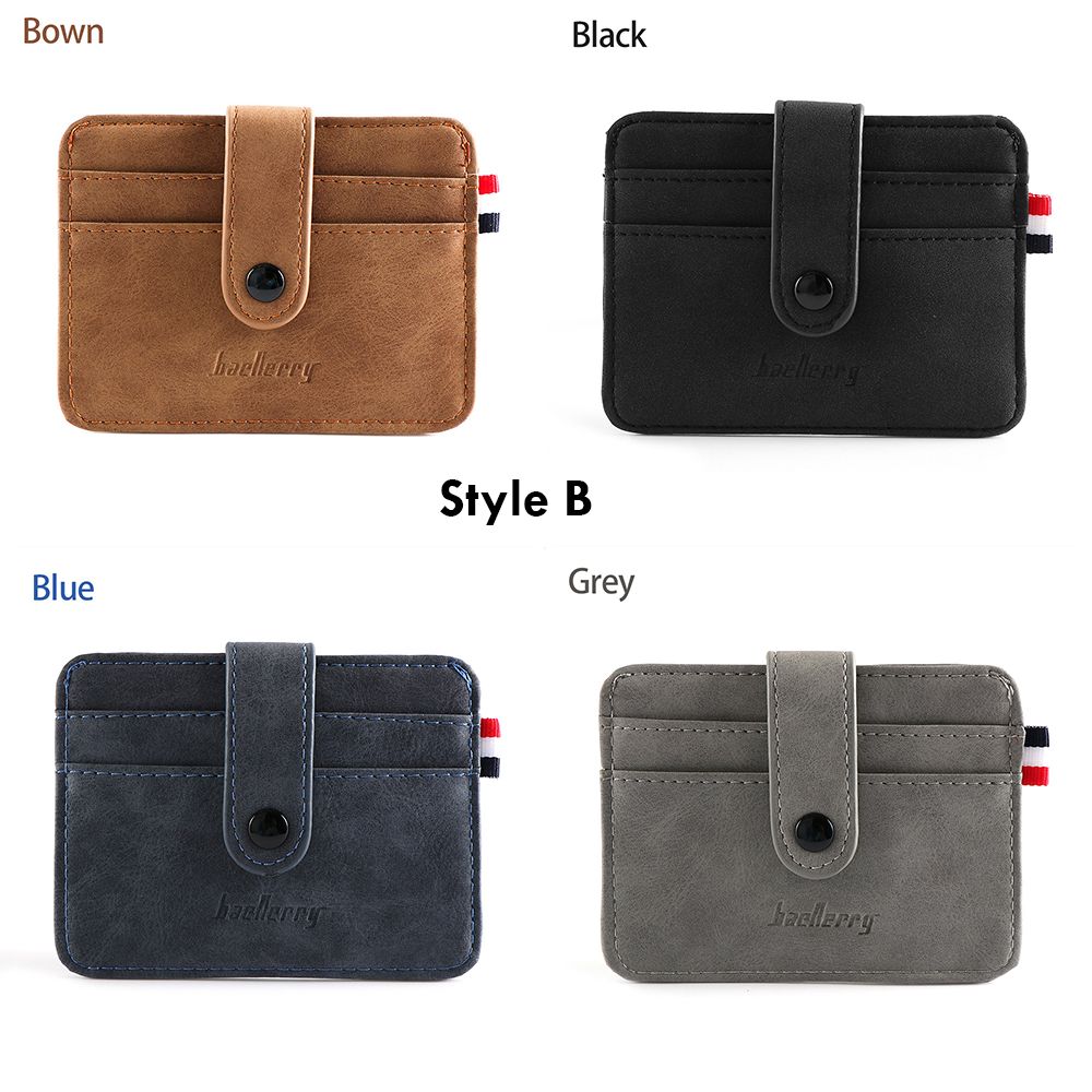 Men's PU Leather ID Credit Card Holder Wallet Coin Purse Fashion Women Business Slim Money Pocket Case Multi-card Card Holder