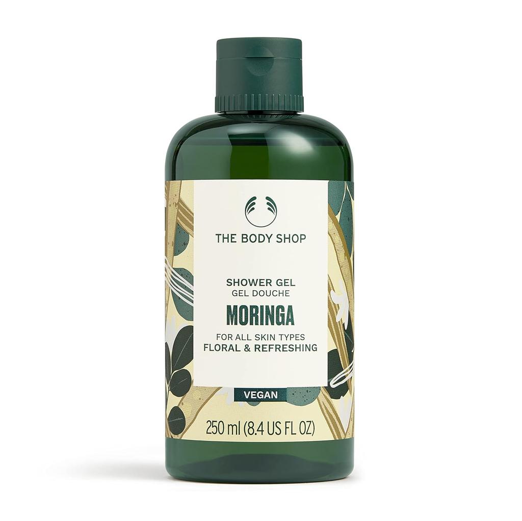 The Body Shop Moringa Shower Gel 250 Ml Softening Cleanser for All Skin Types Pack of 1