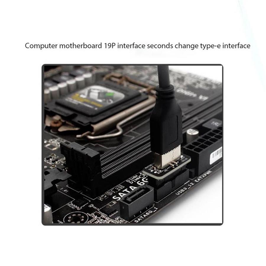 USB TYPE-E 90 Degree Adapter Chassis Front TYPE C Plugin Port For PC Motherboard