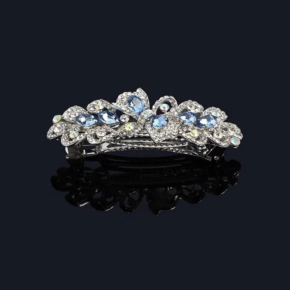 Hairpin accessory blue automatic pin hair ornament accent pin