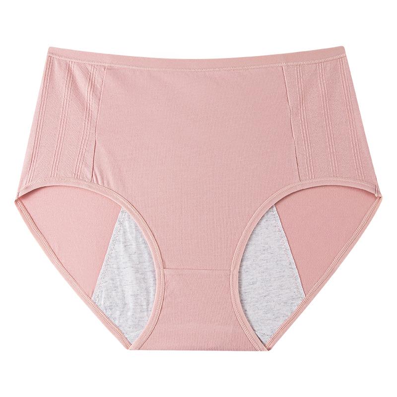 Damen Baumwoll-Menstruationsunterwäsche mit hohem Bund und antibakteriellen Eigenschaften - Bequem, atmungsaktiv, auslaufsicher, Übergrößen verfügbar