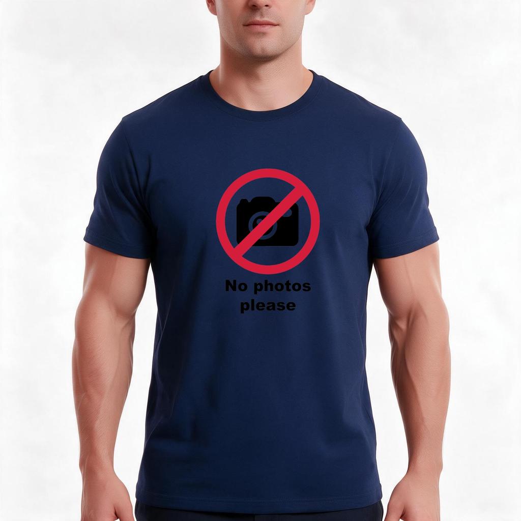 No Photos Please Tshirt Summer Casual Cotton Tee Oversized Streetwear Tops Vintage Graphic Print Loose Fit Short Sleeve