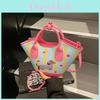 Cute Dachshund Dog Embroidered Striped Star Pattern Women Casual Shoulder Bag