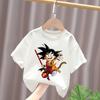 Dragon Ball Z Cotton Printed Boys and Girls T-Shirt for Children, Unisex, Cartoon Style, Suitable for Children Size 100-160 Tall