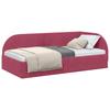 L Shaped Bed Frame with Headboard Burgundy 80 Cm X 200 Cm Velvet