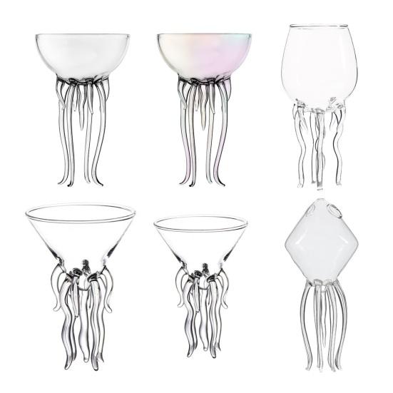 Bicchieri da Vino con Tentacoli di Polpo, Bicchiere da Cocktail a Forma di Medusa, Bicchieri Artistici da Vino, Decorazione Fresca per Bar, Regalo di Compleanno Unico per Lei Lui