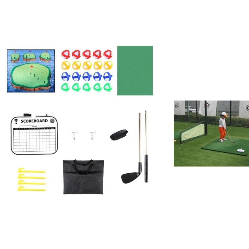Golf Chipping Game Mat Set, Dart Practice Golf Hitting Training Mat for Adult Indoor Outdoor, Backyard Play Equipment