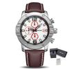 MEGIR Fashion Men's Quartz Watch Chronograph Luxury Business Casual Wristwatch Leather Strap Male Military Sports Watches 2046