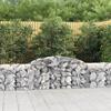 VidaXL Curved Gabion Baskets 15 Pcs 300x50x60/80 Cm Galvanized Iron, Gabion, Gabion Cage, Gabion Wall Basket, Wall 3146677
