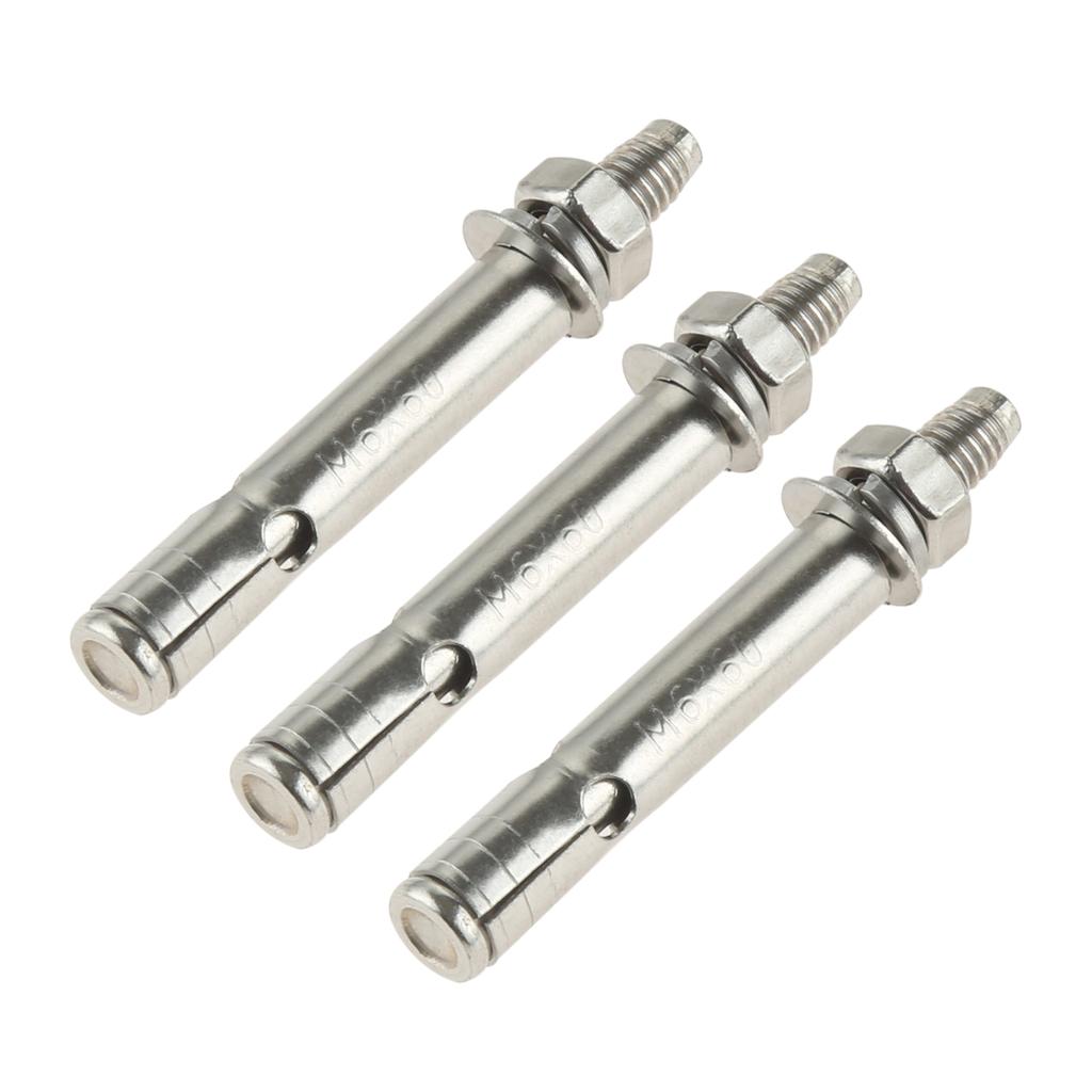 5 Pcs M6x60mm Stainless Steel Expansion Screw Expansion Bolt Anchor Sleeve Concrete Anchor Bolt Link Rod Wall Fastener Nail