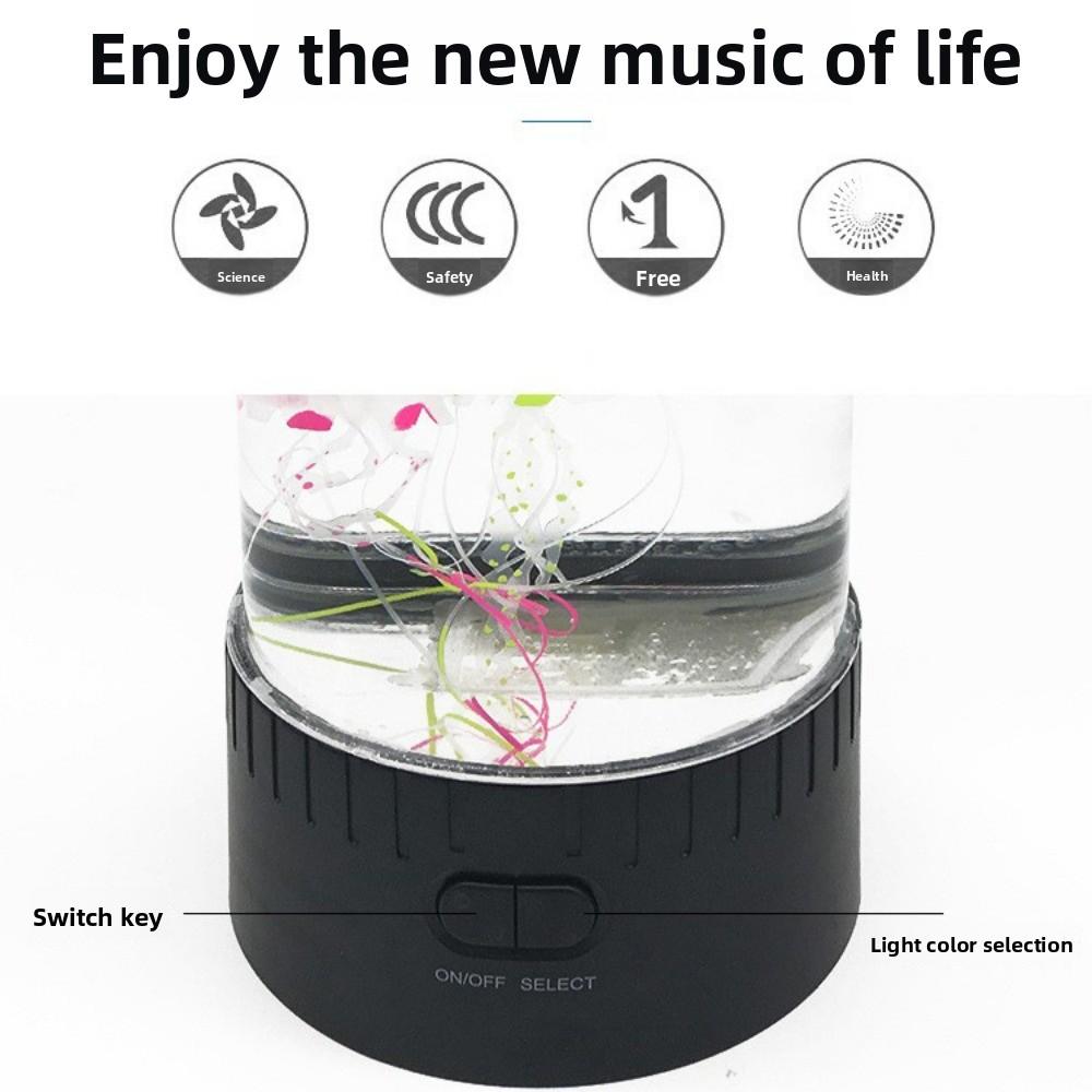Creative 7 Colors LED Jellyfish Lamp Color-Changing Desktop Decor Night Light Mood Lighting USB Charging Desktop Light Kids Room