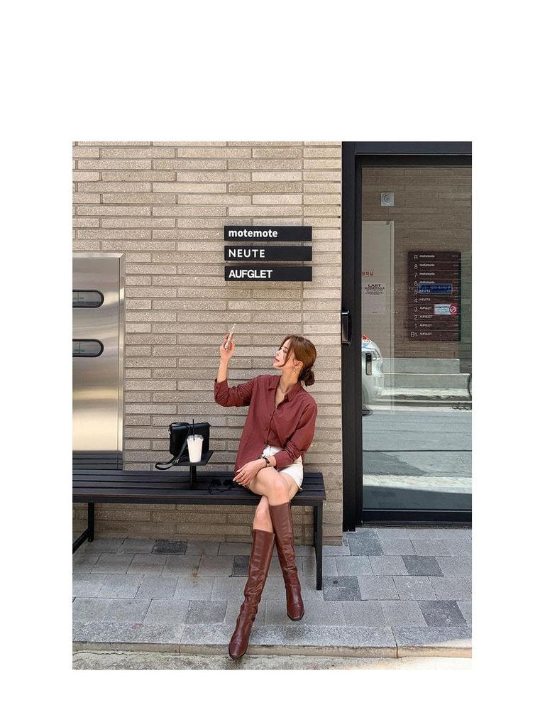2026 Spring & Autumn Korean Chic Classic Long-Sleeve Women's Shirt
