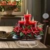2D Flat Red Candle and Plant Bouquet Acrylic Desk Decor, Candles and Flowers, Suitable for wall decoration, porch, room, villa, accents Home, Hallway,