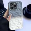 Gradient Color 3D Clouds Pattern Phone Case For iPhone 15 13 12 11 Pro Max 14 Pro Max Matte Shockproof Soft Silicone Girl Cover