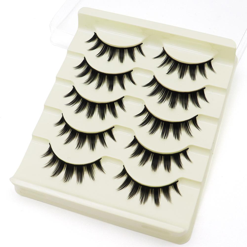 5 Pairs/Box Deluxe Dramatic Lengthening & Volumizing False Eyelashes For Women, Suitable For Cosplay, Party, Halloween, Christmas