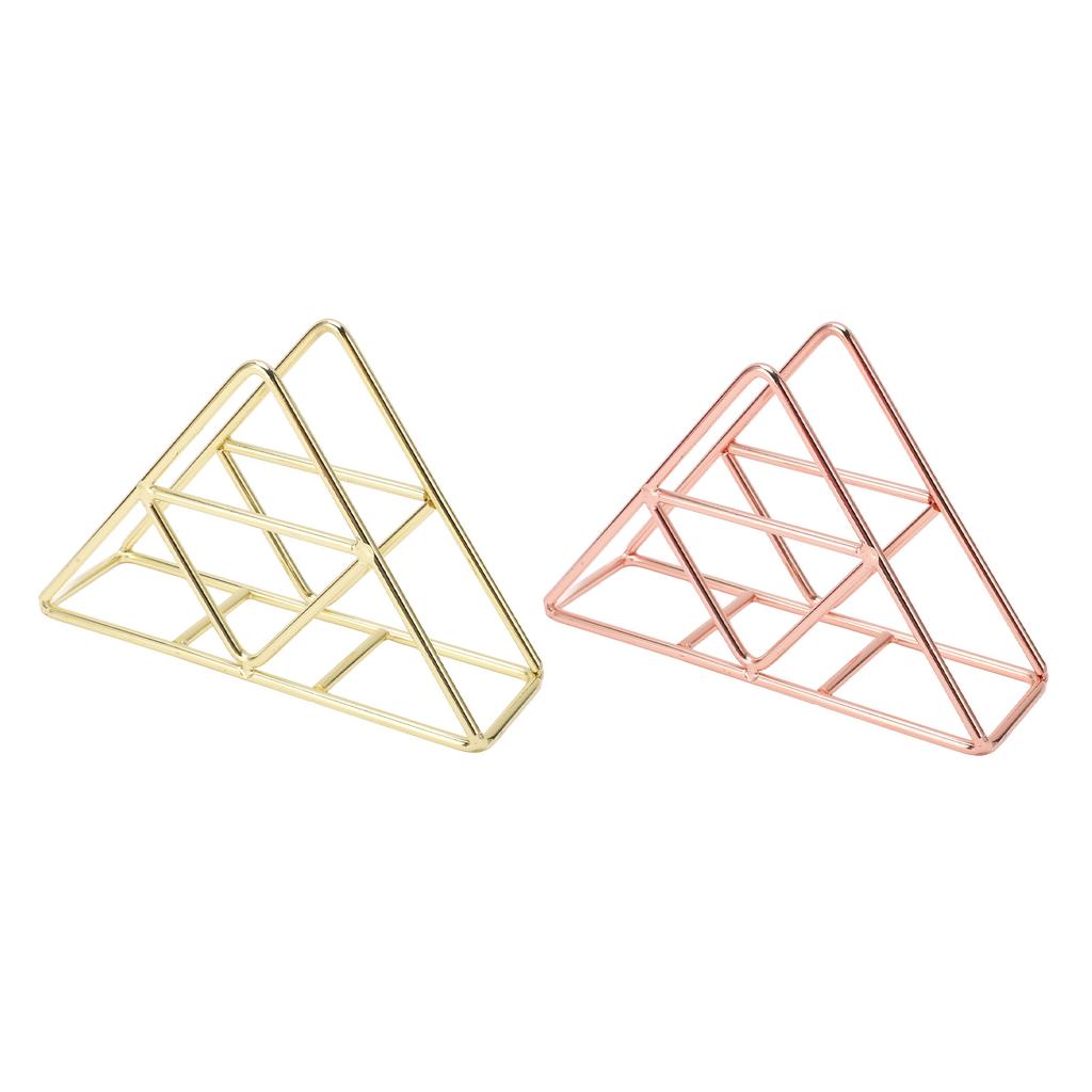 Napkin Holder Fashion Thickened Widened Triangular Freestanding Metal Wrought Iron Vertical Tissue H