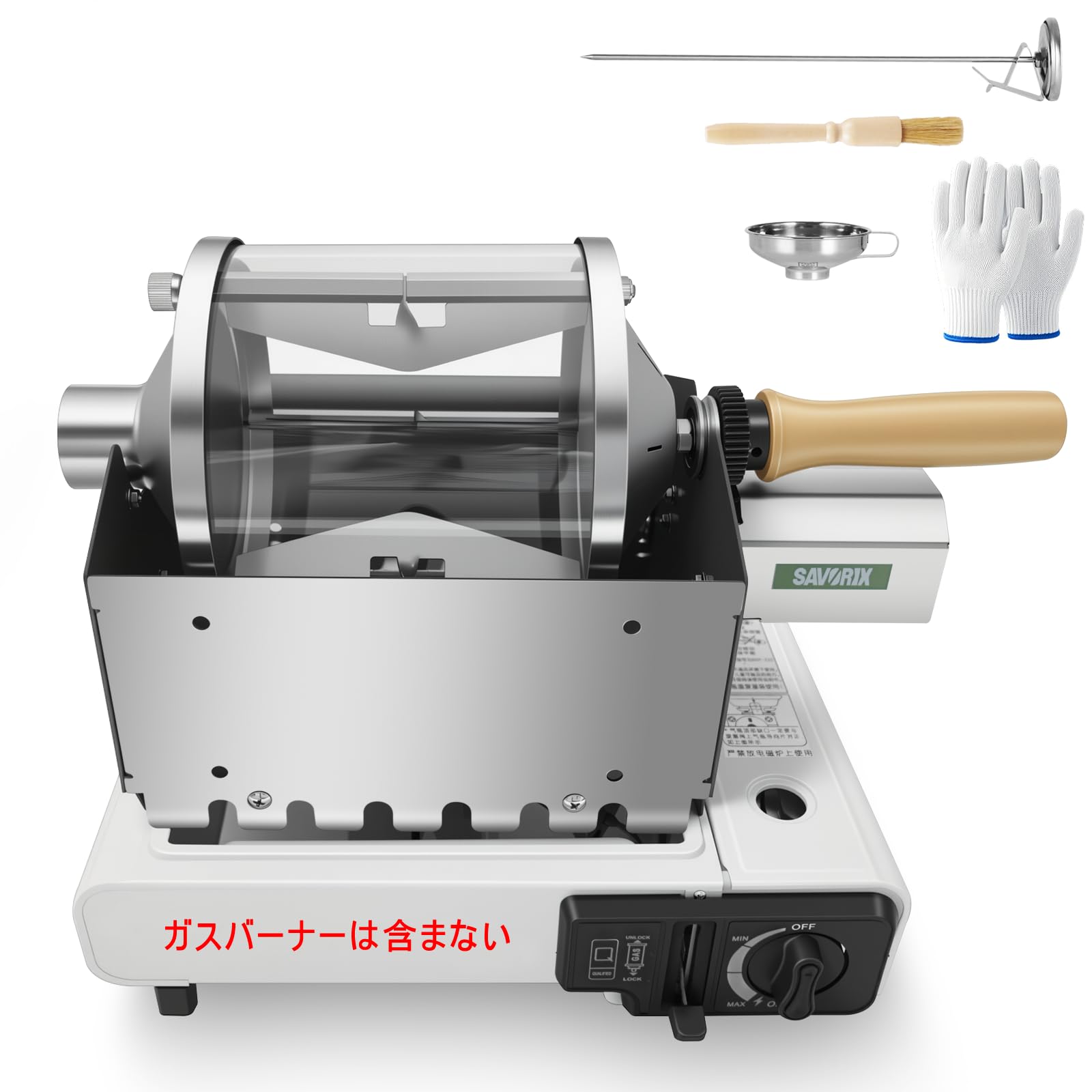 

Savorix Coffee Roaster for Home and Small Commercial Enhanced Roasting Transparent Direct Holds up to 304 Stainless Steel Includes 110V (2025 Model)