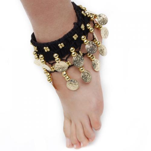 Belly Dance Dancing Anklet Waist Bracelet Cuff Chain Coins Beads Jewelry