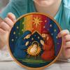 Nativity Embroidery Kit Handmade Nativity Thread Craft Christmas Ornament Embroidery Kit For Stocking Holiday Fall Halloween