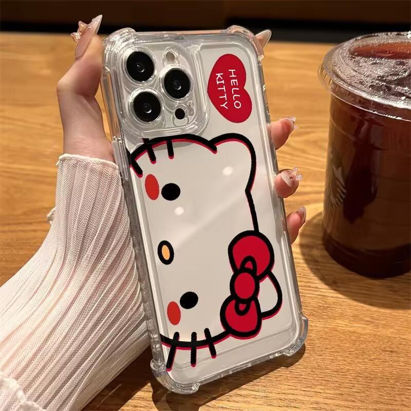 Sweet Hello Kitty Trasnaprent Casing For Huawei Honor 600 400 Lite 5G 400 Pro X9B X6C X7D X8D X6D X5C 5G Soft Shockproof Case